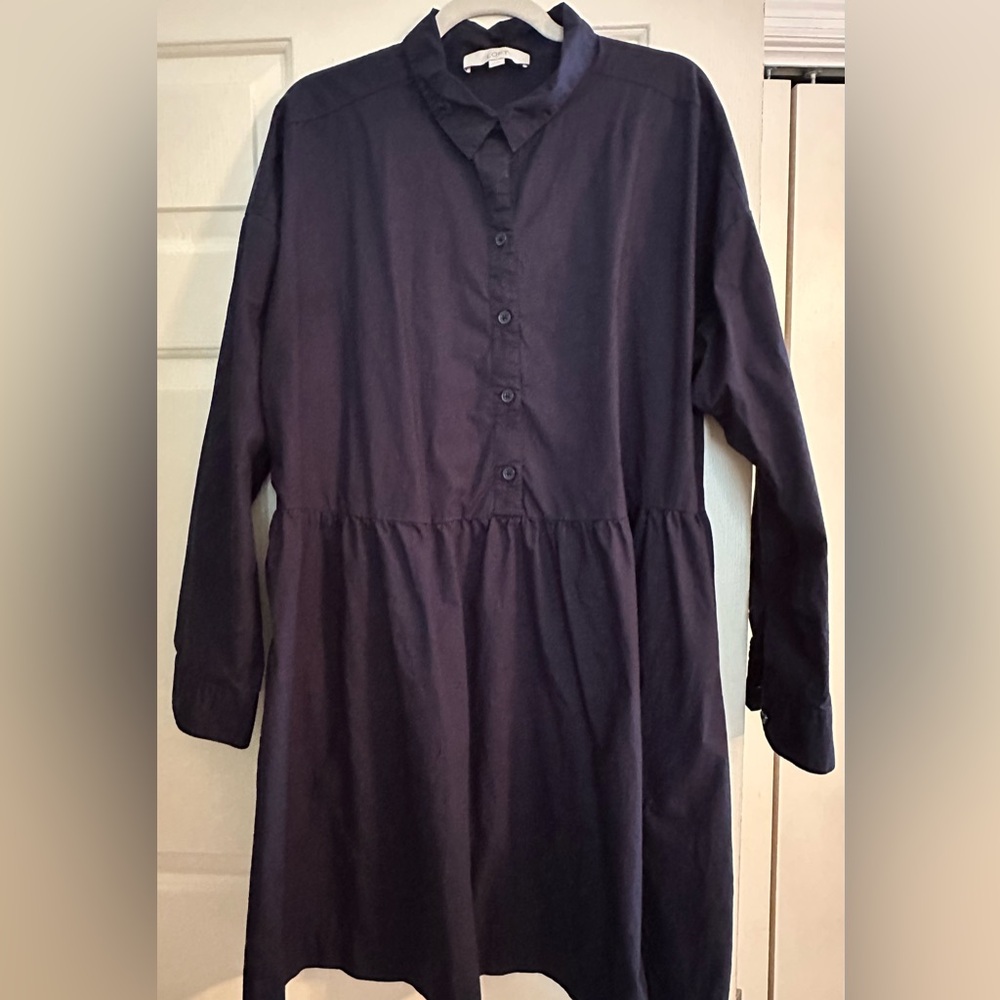 LOFT Navy Blue Long Sleeve Dress